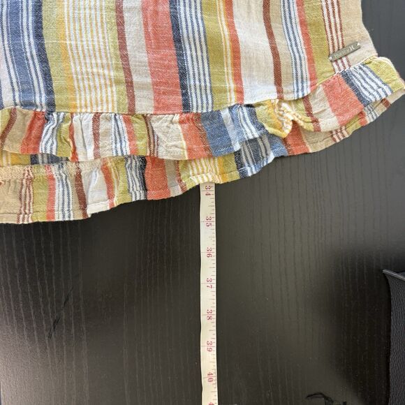 Hurley NWT Linen Blend Large Striped Sleeveless Romper Travel Vacation Beachy - Picture 12 of 13